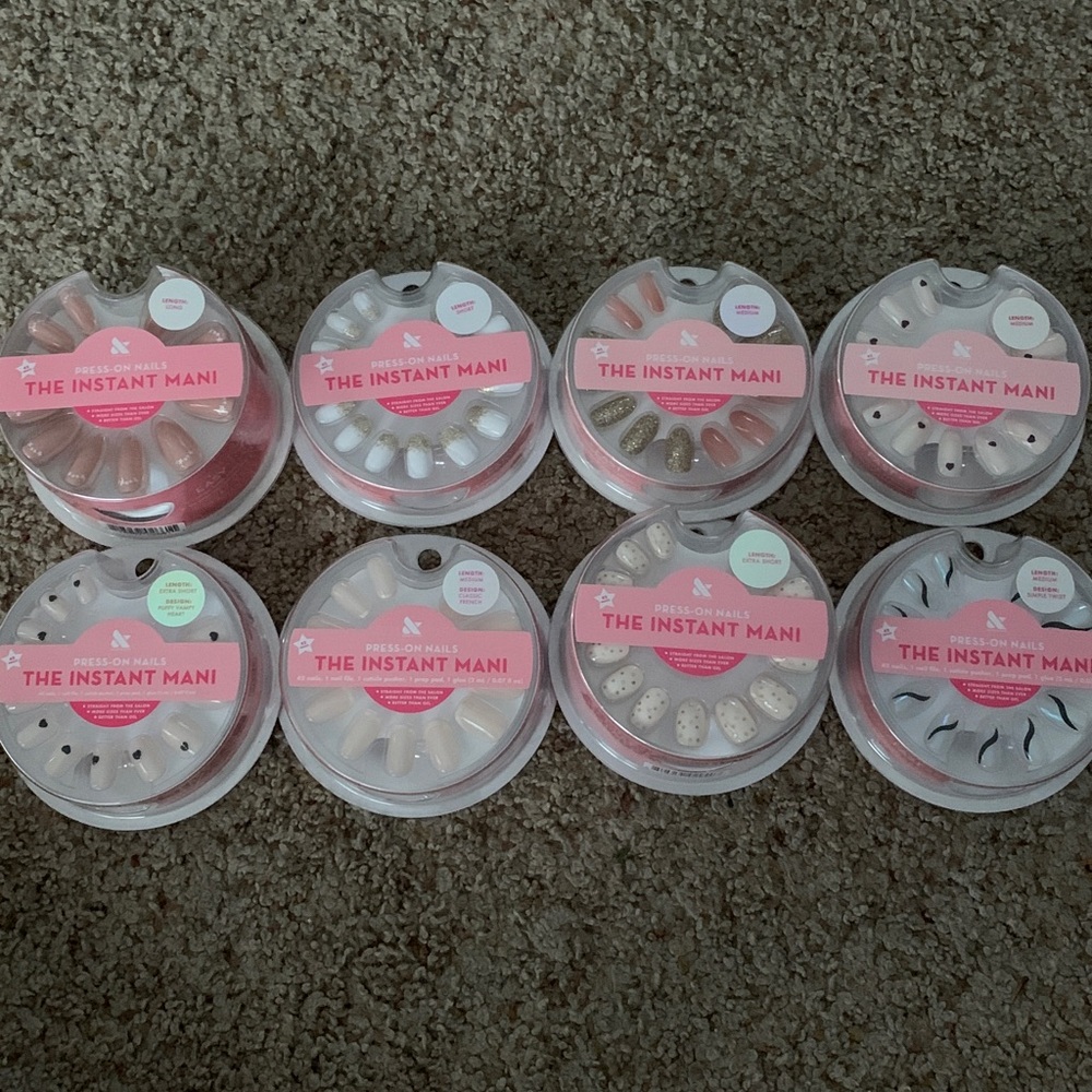 NWT Neutral Olive and June Press On Bundle of 8 sets